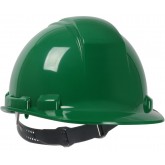 Whistler Cap Style Hard Hat with HDPE Shell with 4-Point Textile Suspension and Pin-Lock Adjustment - Green